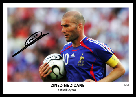 Zinedine Zidane Signed